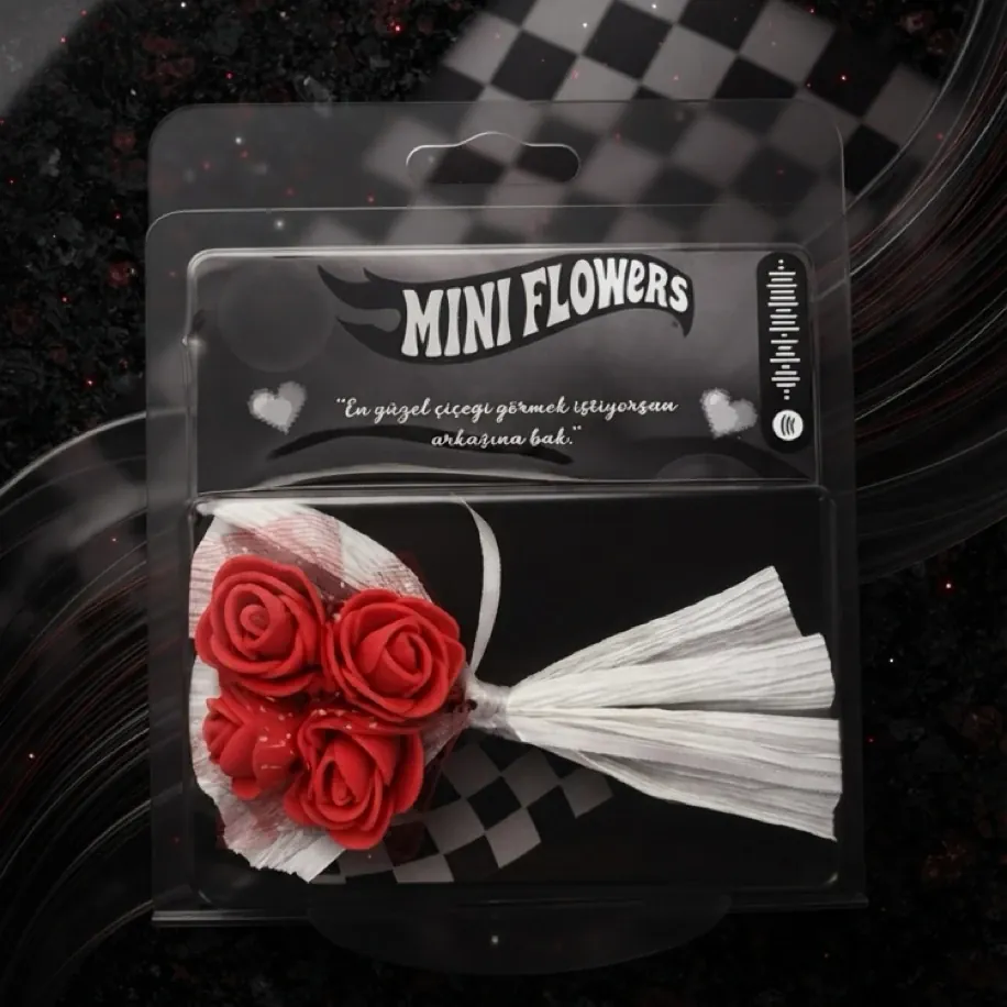 Beyaz ve Kırmızı Gül Buketi Hot Flowers (Spotify Özellikli)