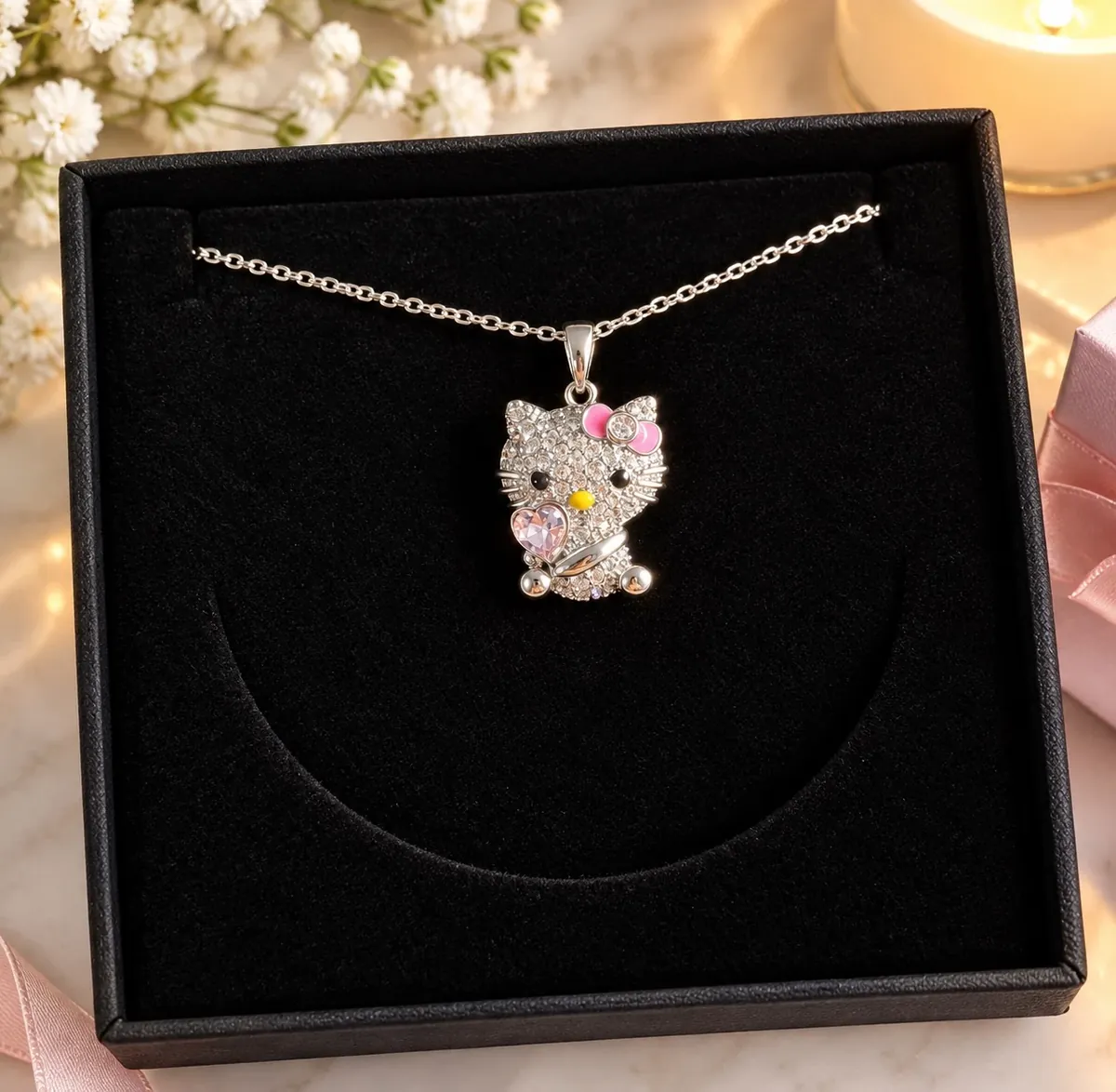 Swarovski Kalpli Hello Kitty Kolye