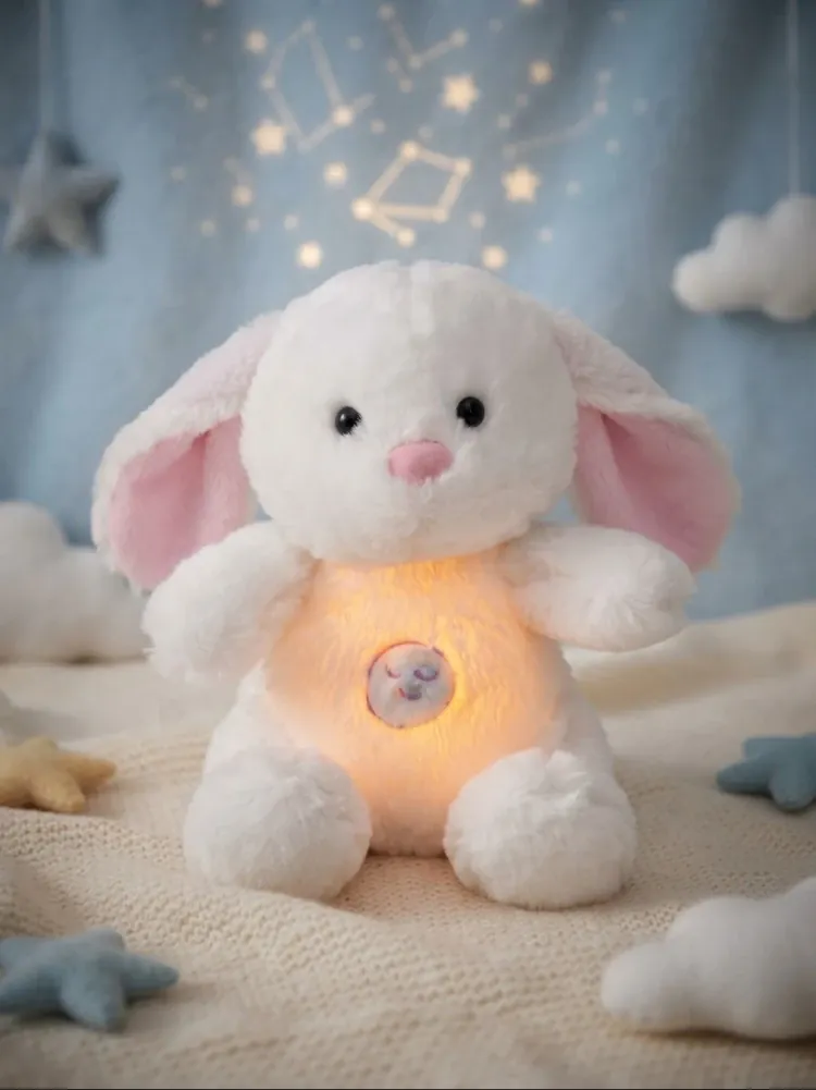 Uyku Dostu Tavşan - Nefes Alan Peluş 35 Cm
